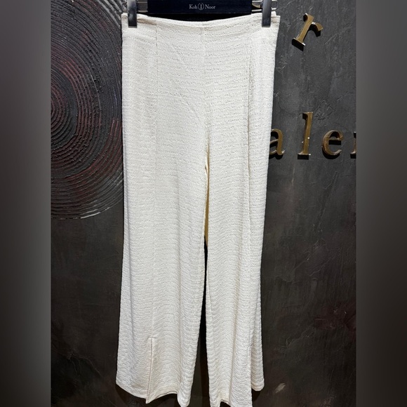 2nd day Cream Textured Two-Piece old money Set blouse & pants resortwear NWT - Picture 3 of 6